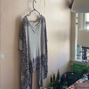 Free People Flowy Long Top